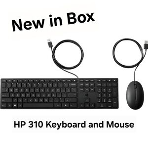 NWT HP 310 Black Keyboard and Mouse Combo